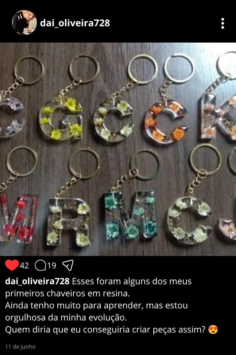 Peça feita por aluna do Mundo da Resina 1